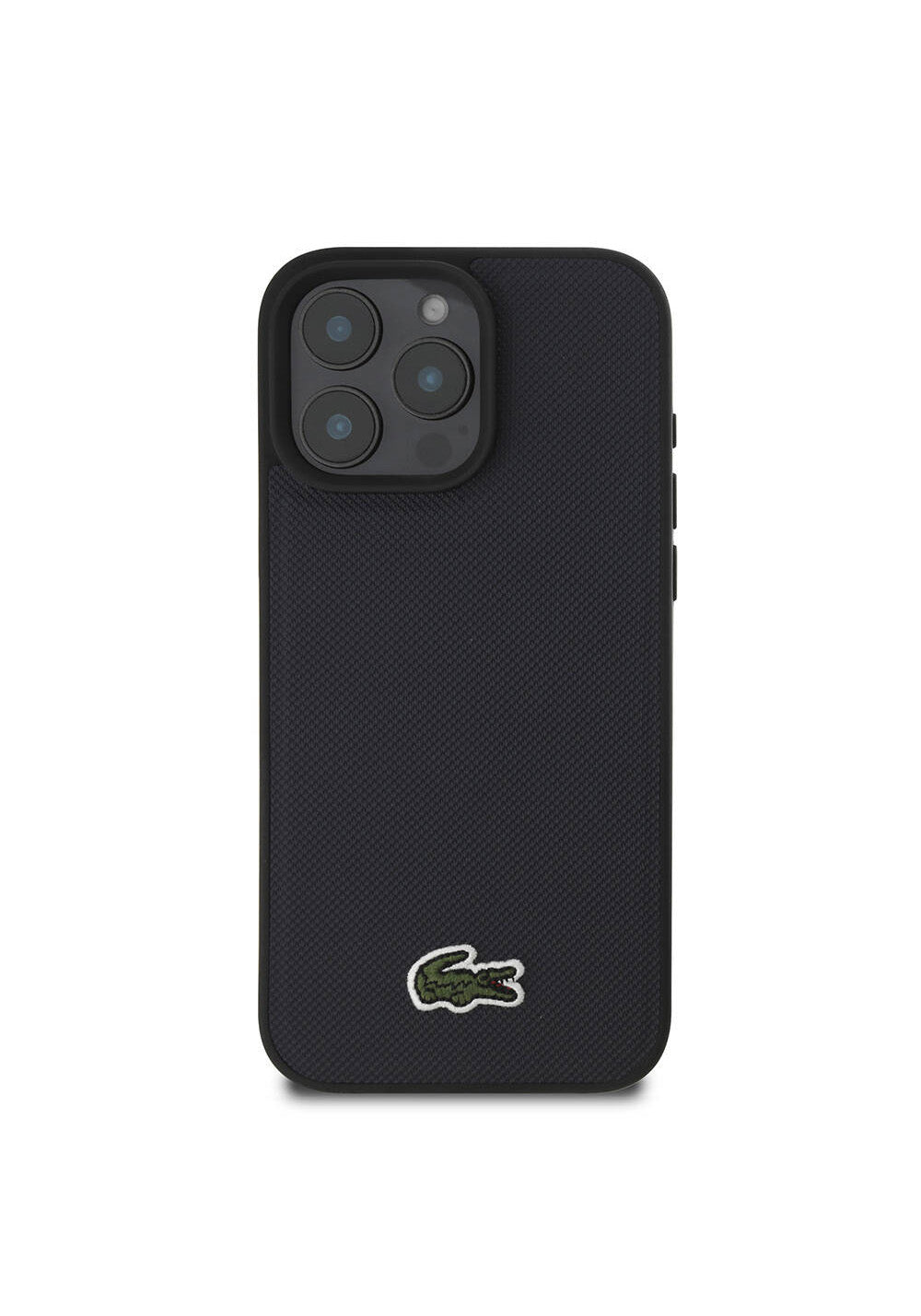 Apple iPhone 16 Pro Max Kılıf Lacoste Orijinal Lisanslı PU Pike Desenli Arka Yüzey İkonik Timsah Dokuma Logolu Kapak