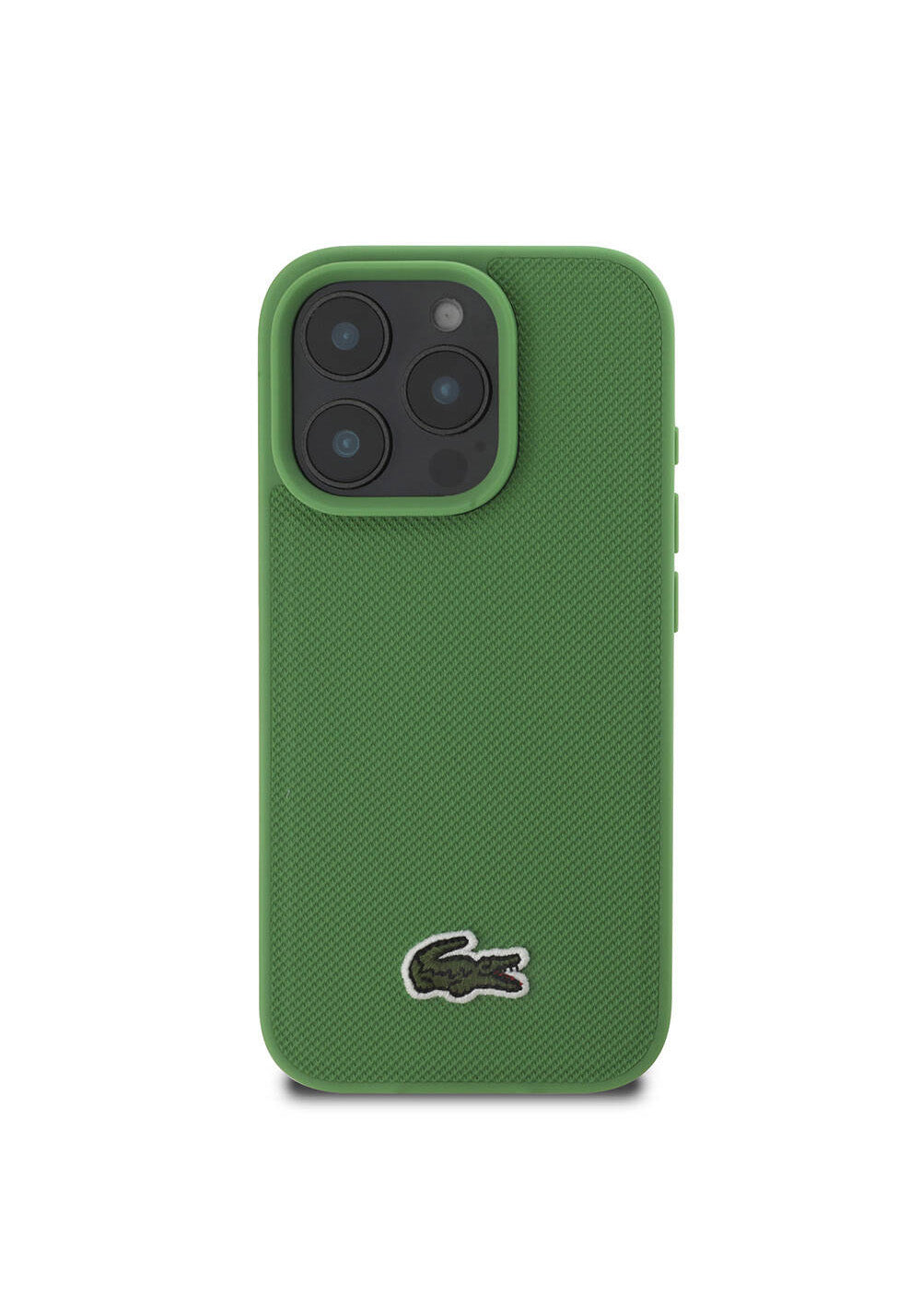 Apple iPhone 16 Pro Max Kılıf Lacoste Orijinal Lisanslı PU Pike Desenli Arka Yüzey İkonik Timsah Dokuma Logolu Kapak