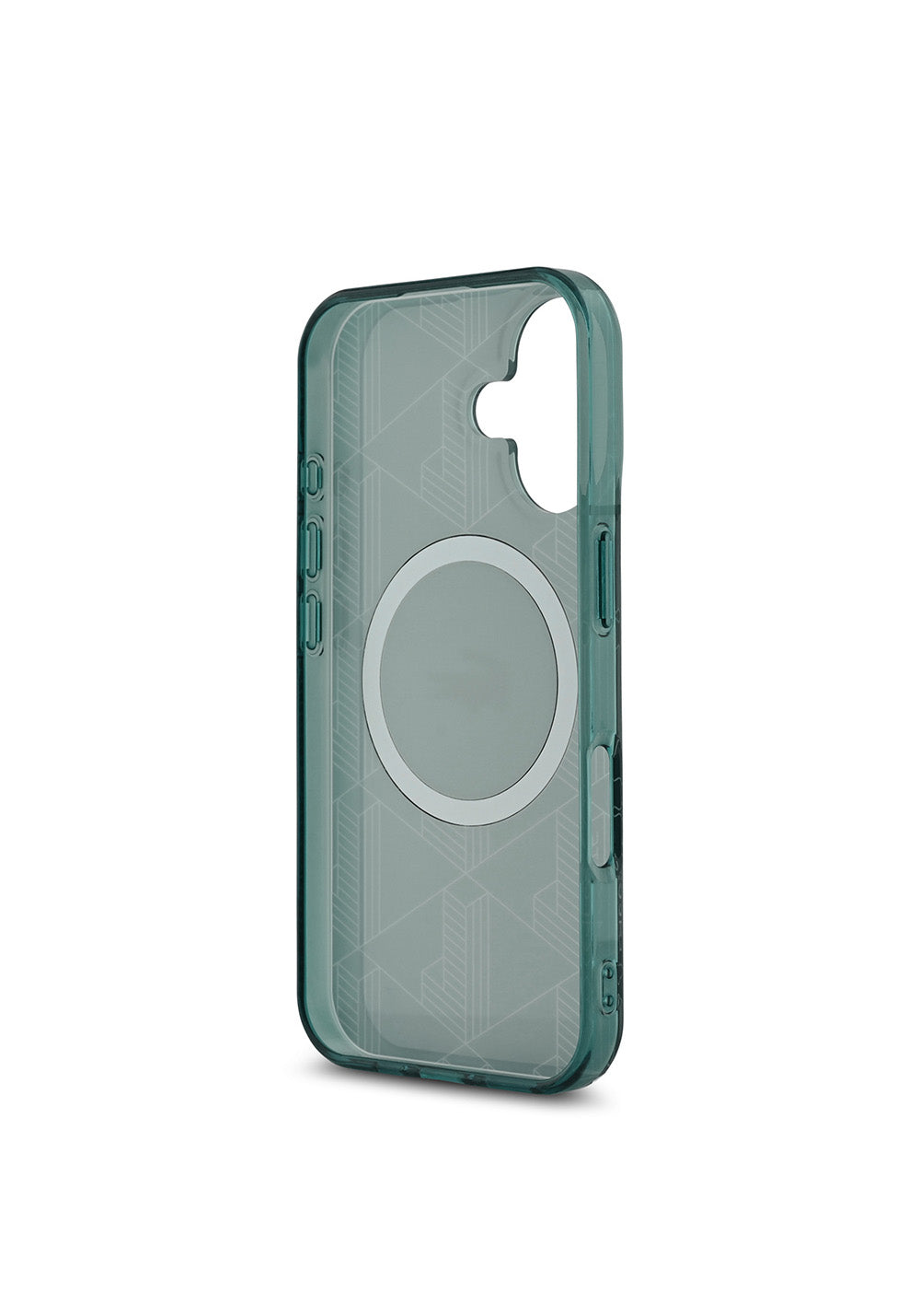 Apple iPhone 16 Kılıf Lacoste Orijinal Lisanslı Manyetik Şarj Uyumlu IML Baskılı Gümüş Timsah Logolu Monogram Kapak