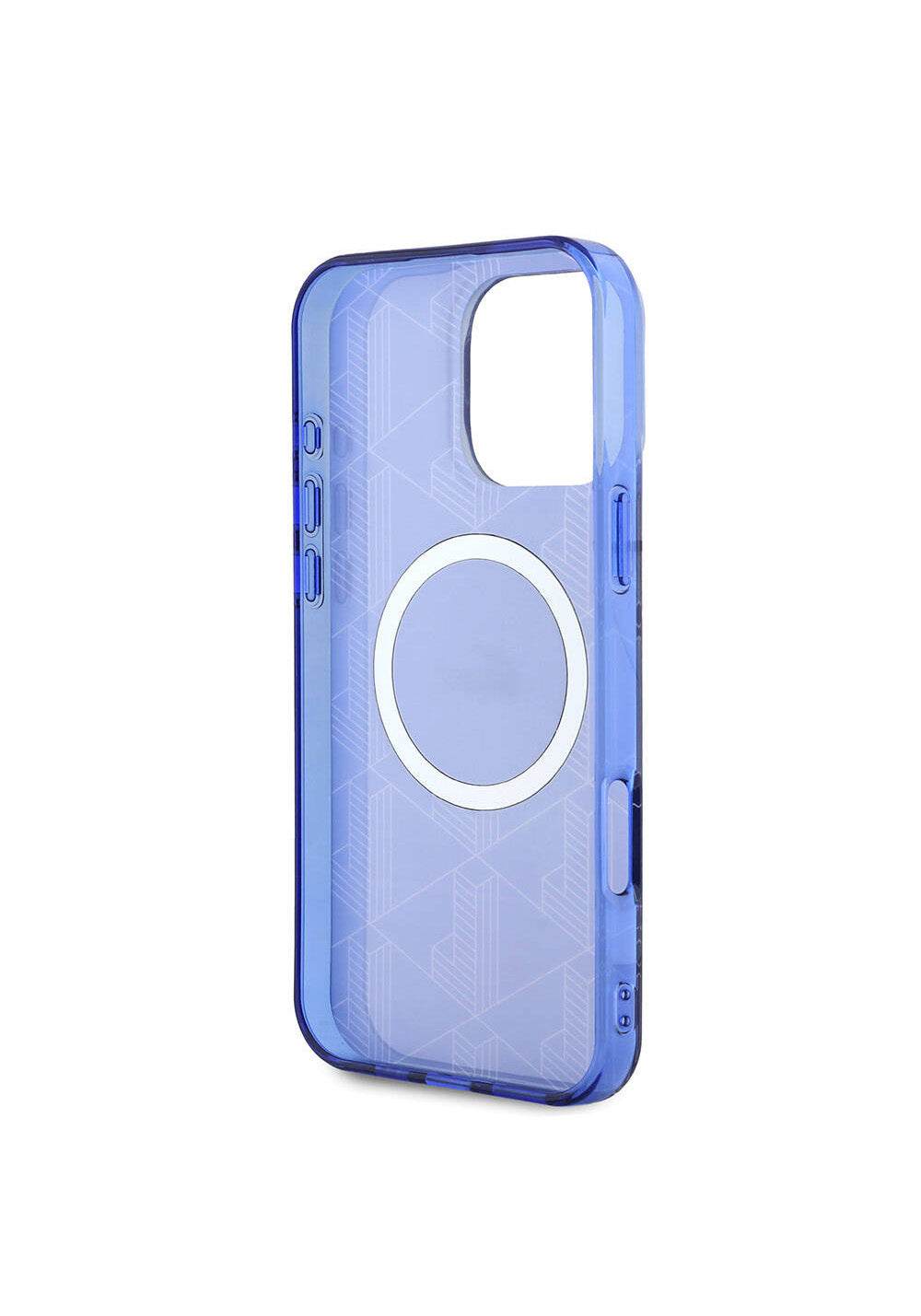 Apple iPhone 16 Pro Max Kılıf Lacoste Orijinal Lisanslı Manyetik Şarj Uyumlu IML Baskılı Gümüş Timsah Logolu Monogram Kapak