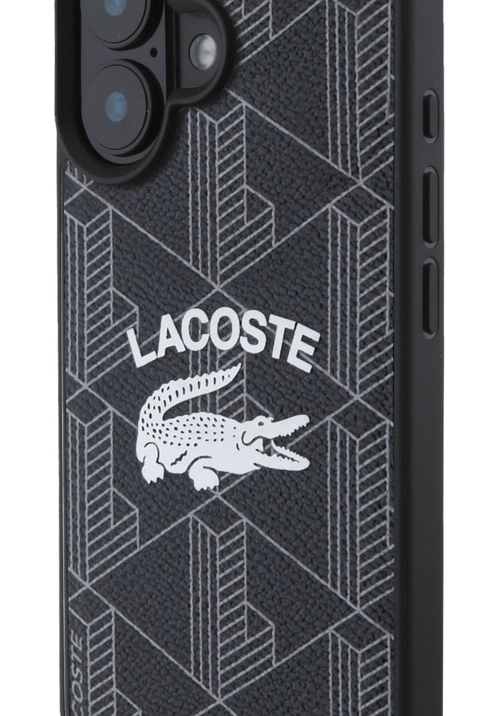 Apple iPhone 16 Plus Kılıf Lacoste Orijinal Lisanslı Manyetik Şarj Uyumlu Mono Vintage Logo Kapak