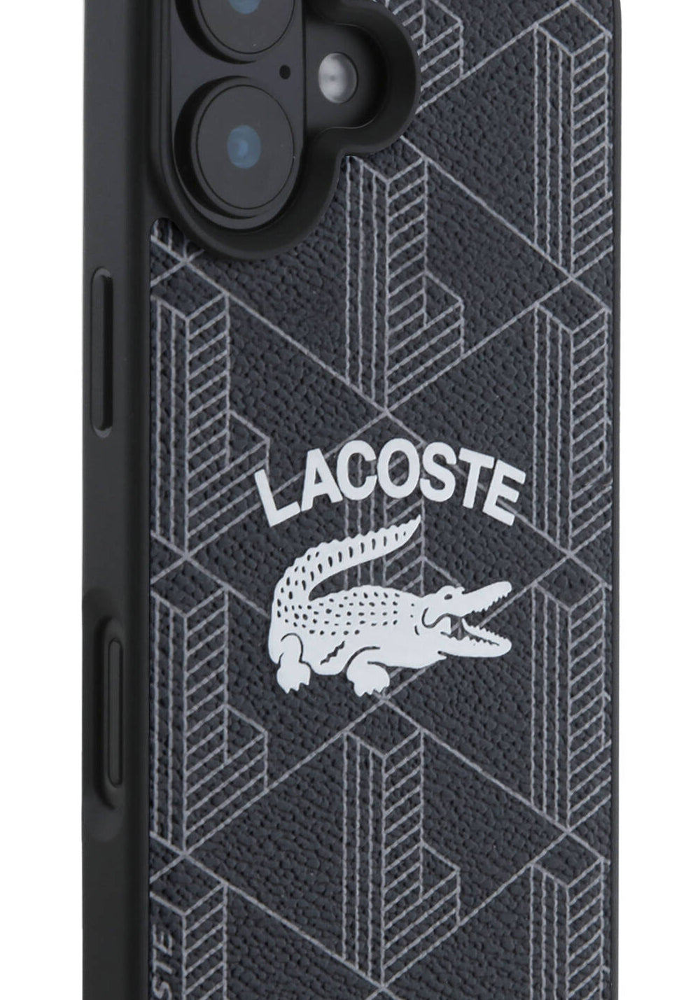 Apple iPhone 16 Plus Kılıf Lacoste Orijinal Lisanslı Manyetik Şarj Uyumlu Mono Vintage Logo Kapak