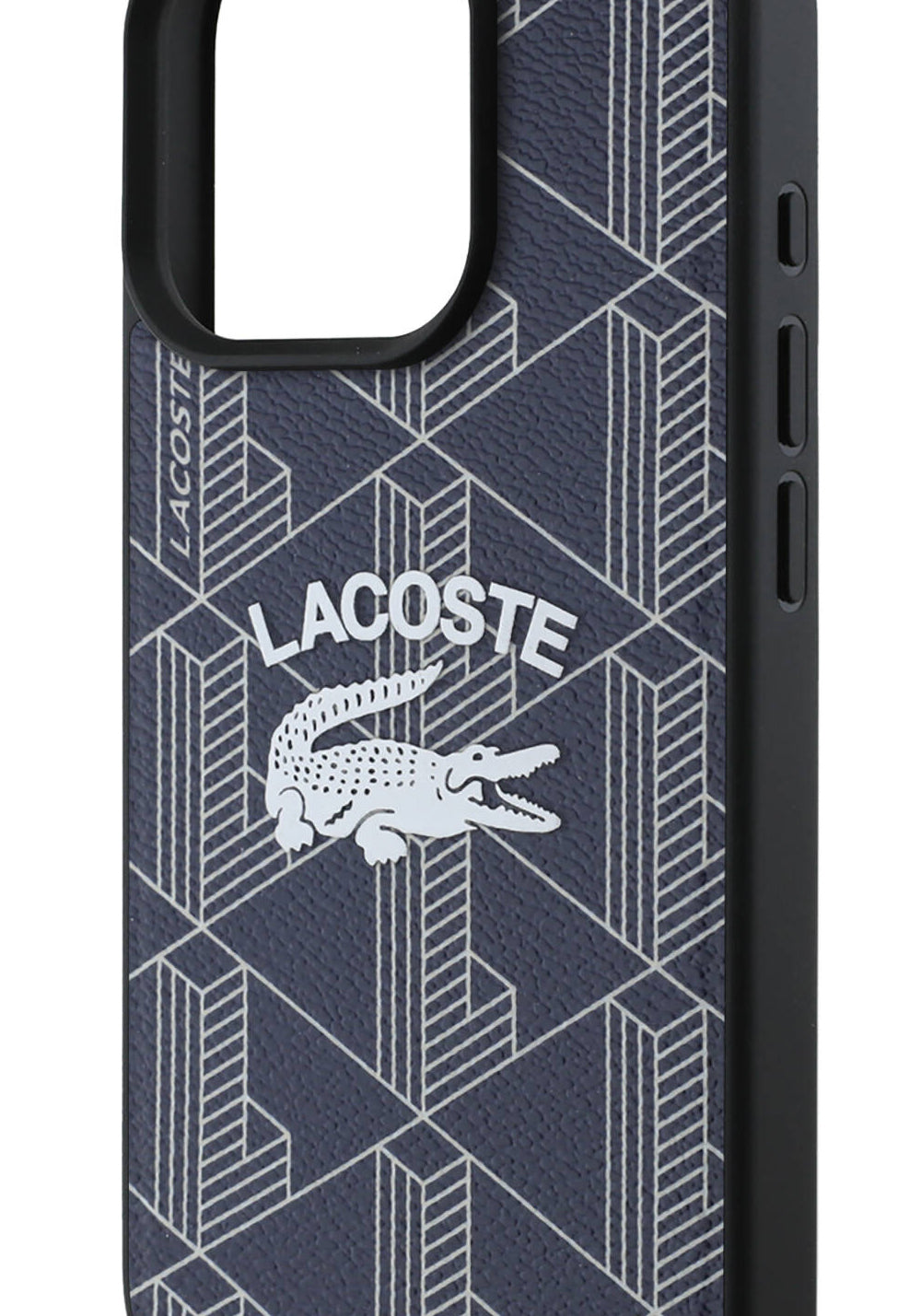 Apple iPhone 16 Pro Kılıf Lacoste Orijinal Lisanslı Manyetik Şarj Uyumlu Mono Vintage Logo Kapak