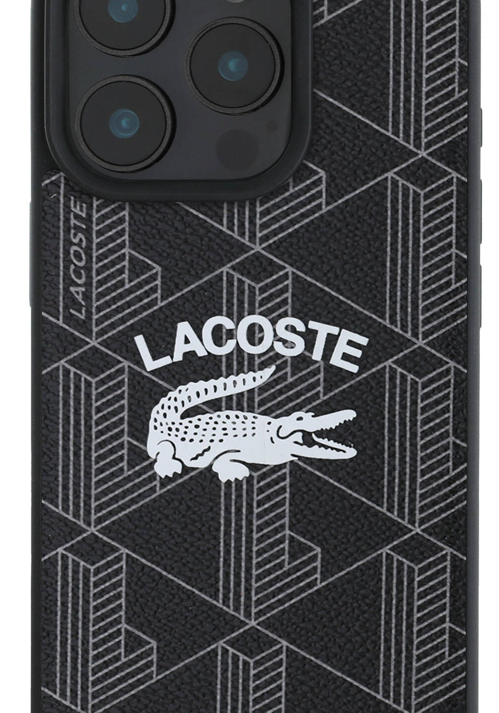 Apple iPhone 16 Pro Max Kılıf Lacoste Orijinal Lisanslı Manyetik Şarj Uyumlu Mono Vintage Logo Kapak