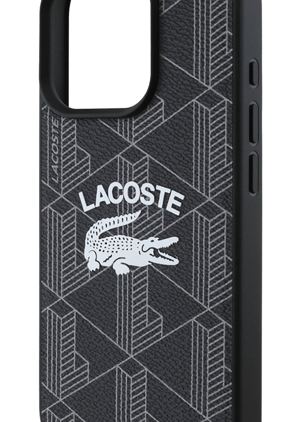 Apple iPhone 16 Pro Max Kılıf Lacoste Orijinal Lisanslı Manyetik Şarj Uyumlu Mono Vintage Logo Kapak