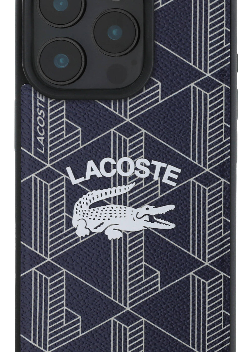 Apple iPhone 16 Pro Max Kılıf Lacoste Orijinal Lisanslı Manyetik Şarj Uyumlu Mono Vintage Logo Kapak