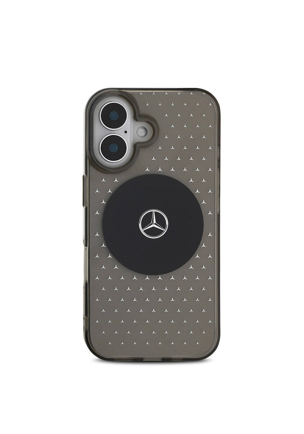 Apple iPhone 16 Plus Kılıf Mercedes Benz Orijinal Lisanslı Manyetik Şarj Uyumlu Yıldız Desenli Transparan Kapak