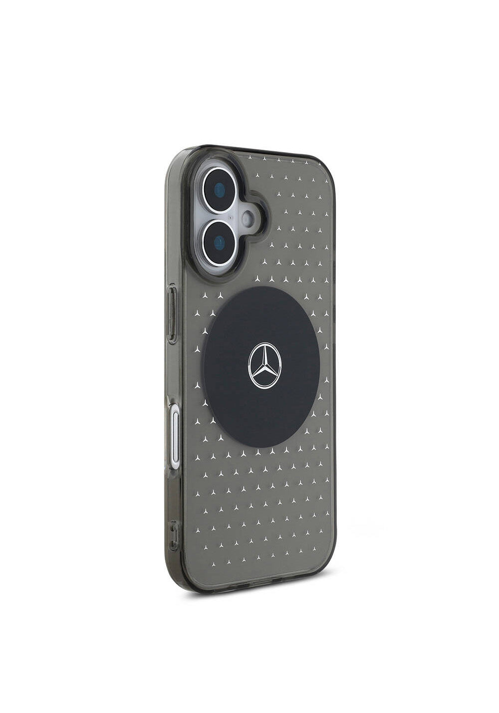 Apple iPhone 16 Plus Kılıf Mercedes Benz Orijinal Lisanslı Manyetik Şarj Uyumlu Yıldız Desenli Transparan Kapak