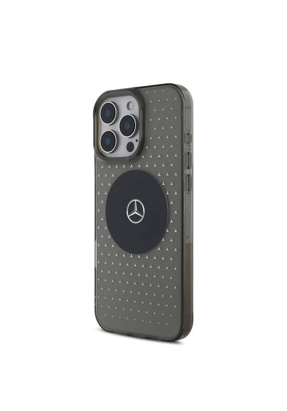 Apple iPhone 16 Pro Max Kılıf Mercedes Benz Orijinal Lisanslı Manyetik Şarj Uyumlu Yıldız Desenli Transparan Kapak