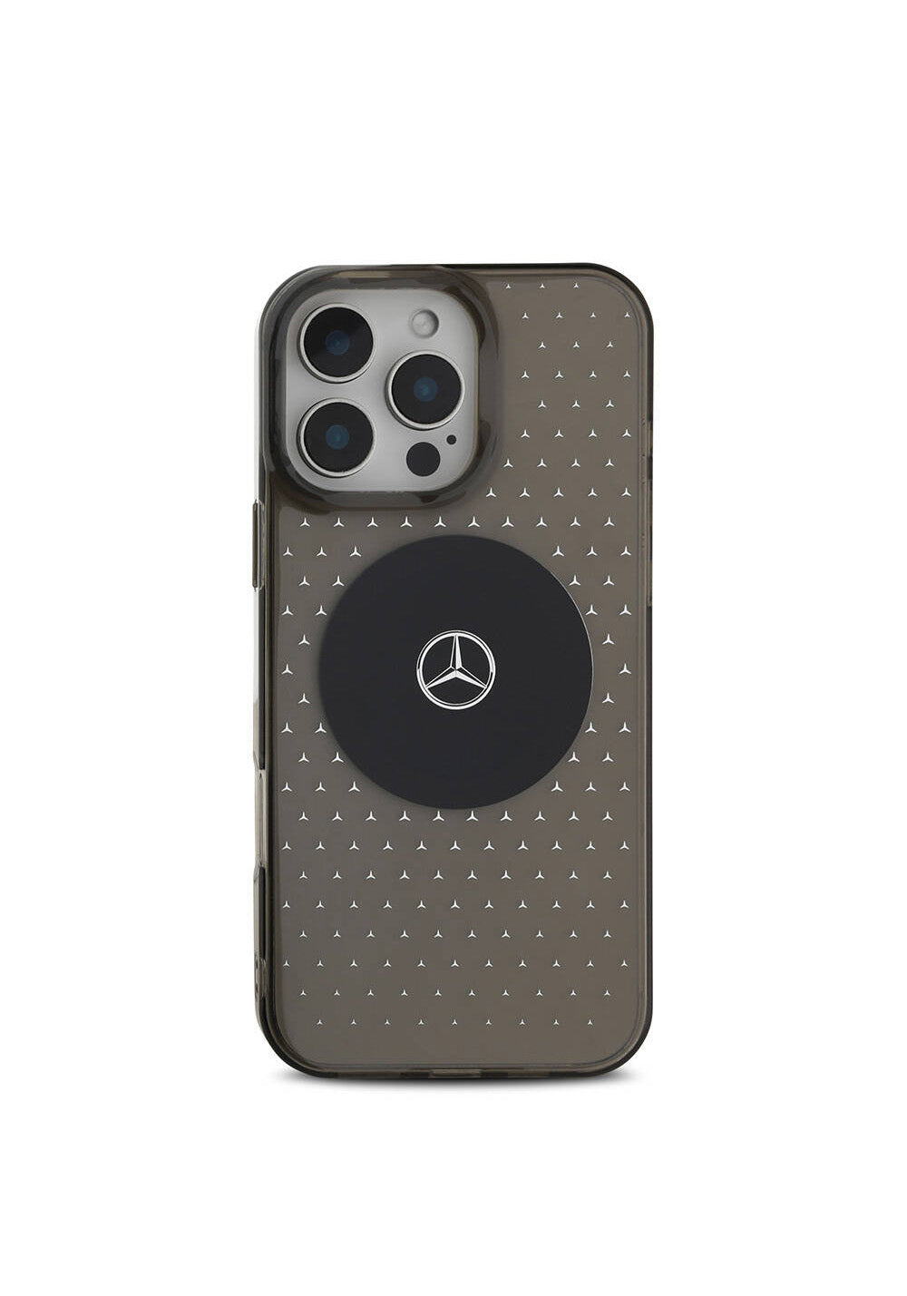 Apple iPhone 16 Pro Max Kılıf Mercedes Benz Orijinal Lisanslı Manyetik Şarj Uyumlu Yıldız Desenli Transparan Kapak