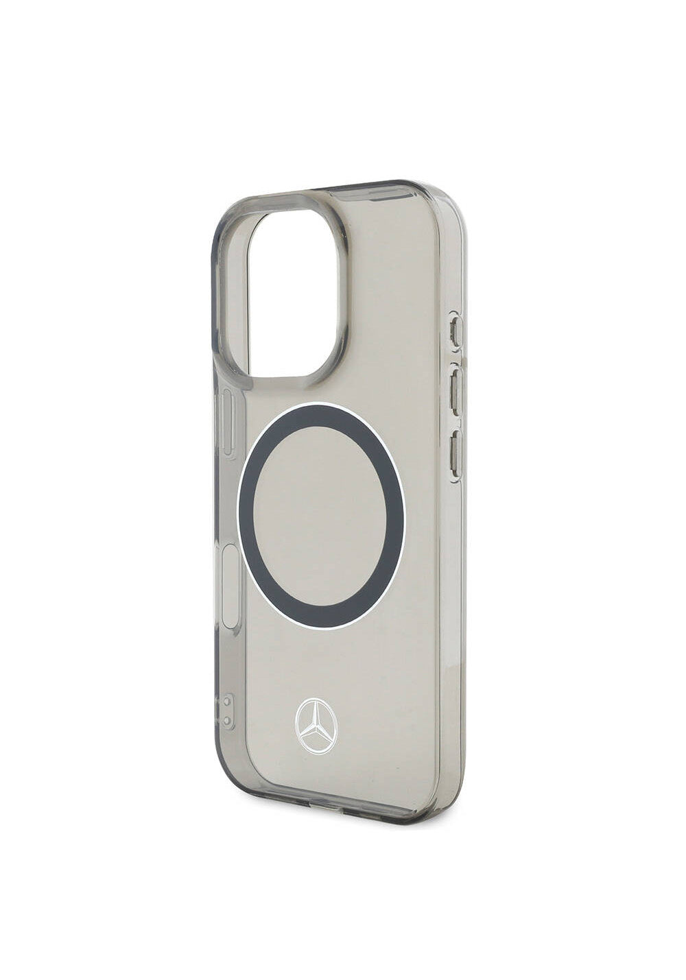 Apple iPhone 16 Pro Max Kılıf Mercedes Benz Orijinal Lisanslı Manyetik Şarj Uyumlu Saydam Yüzey Silver Ring Kapak