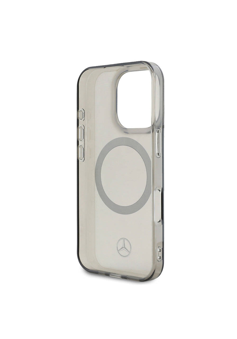Apple iPhone 16 Pro Max Kılıf Mercedes Benz Orijinal Lisanslı Manyetik Şarj Uyumlu Saydam Yüzey Silver Ring Kapak