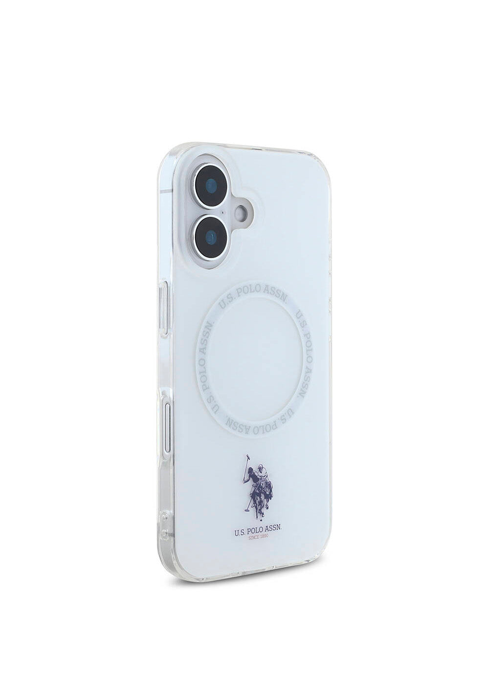 Apple iPhone 16 Kılıf U.S. Polo Assn. Orijinal Lisanslı Manyetik Şarj Uyumlu IML Double Horse Logolu Ring Kapak