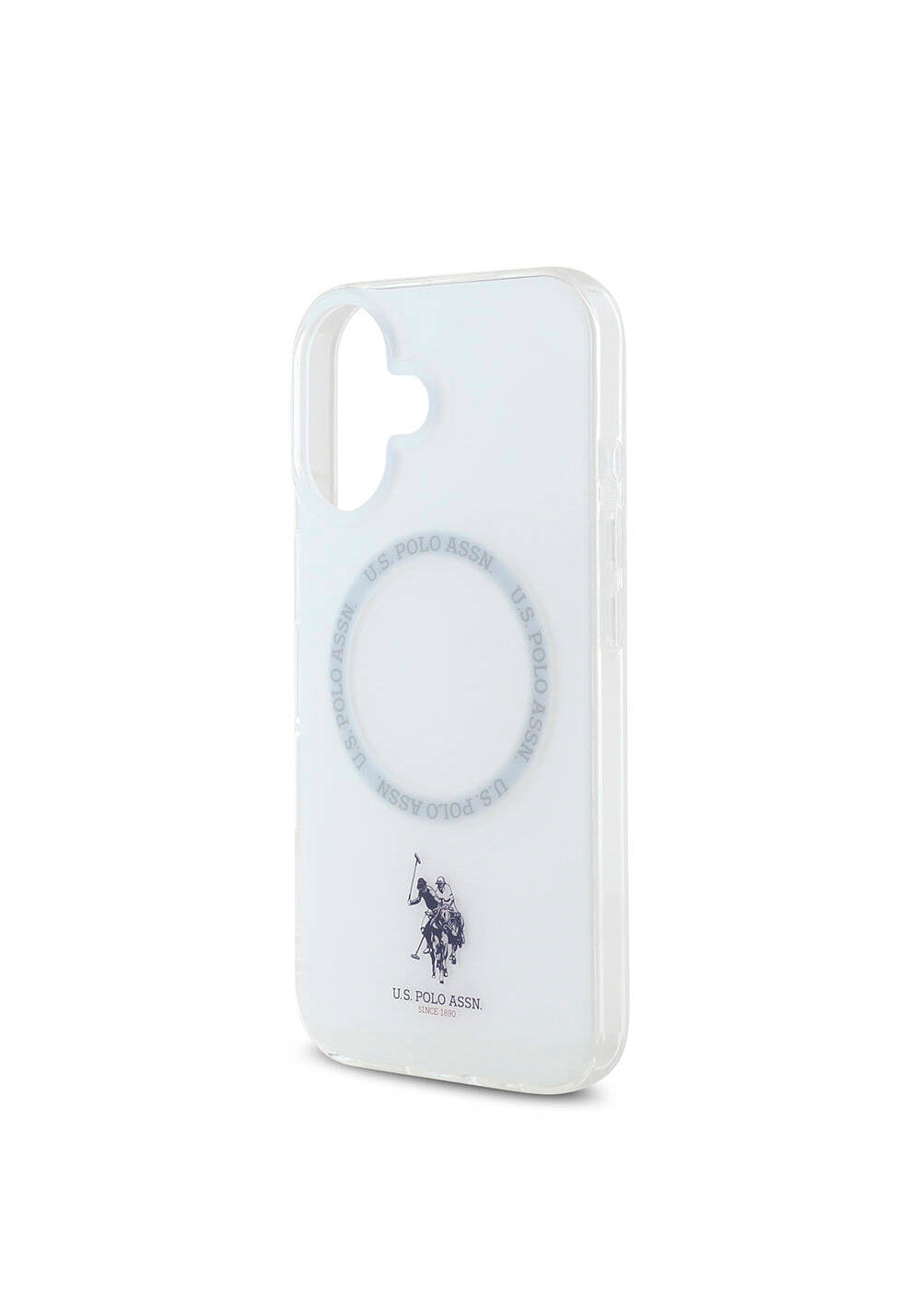 Apple iPhone 16 Kılıf U.S. Polo Assn. Orijinal Lisanslı Manyetik Şarj Uyumlu IML Double Horse Logolu Ring Kapak