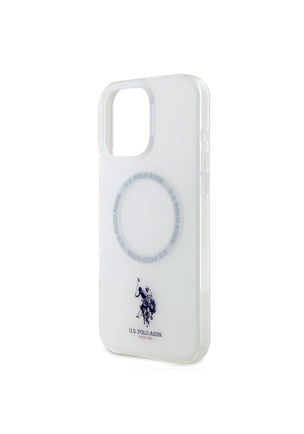 Apple iPhone 16 Pro Kılıf U.S. Polo Assn. Orijinal Lisanslı Manyetik Şarj Uyumlu IML Double Horse Logolu Ring Kapak