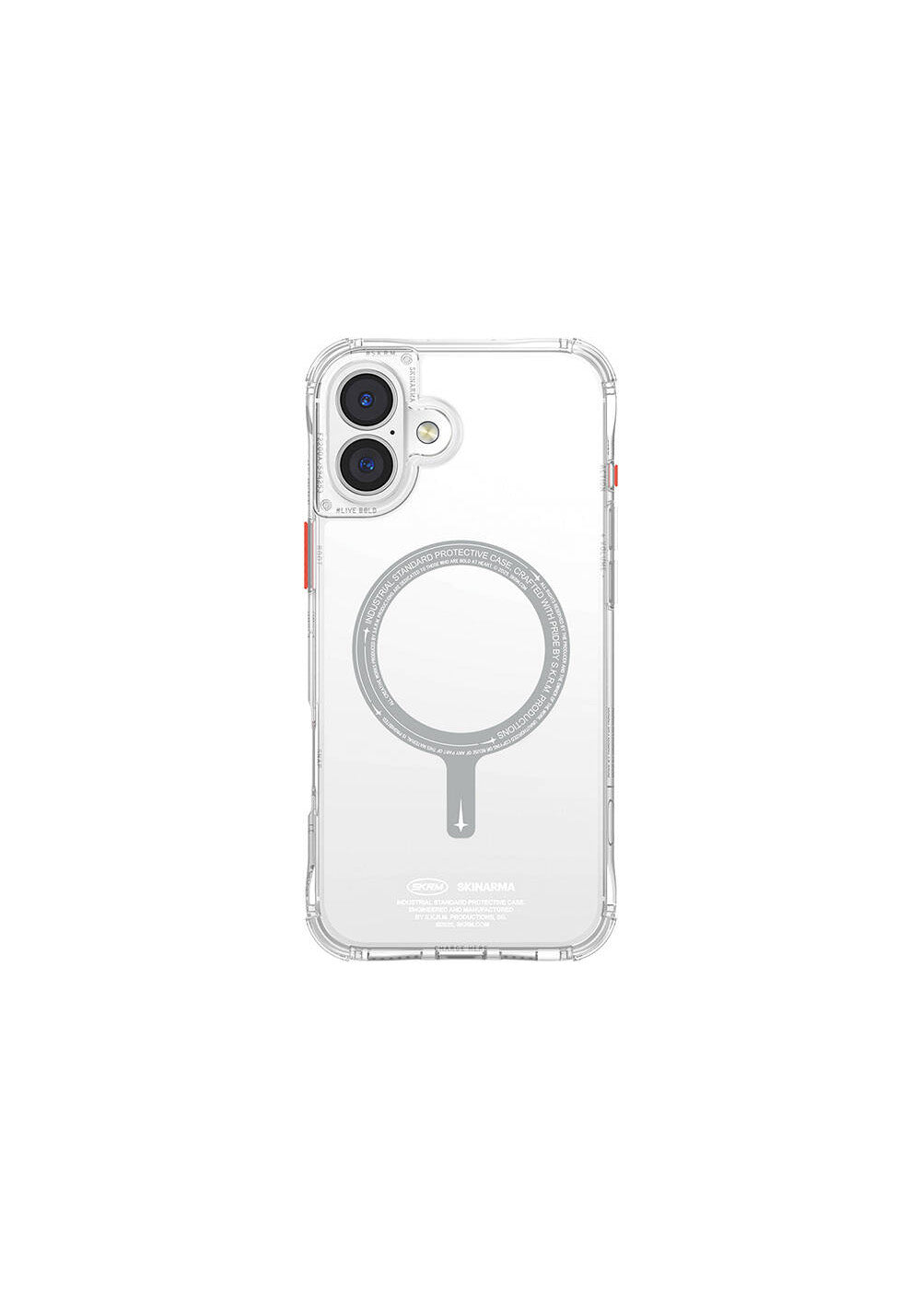 Apple iPhone 16 Plus Kılıf Manyetik Şarj Uyumlu Şeffaf Airbag Tasarımlı Skinarma Saido Kapak