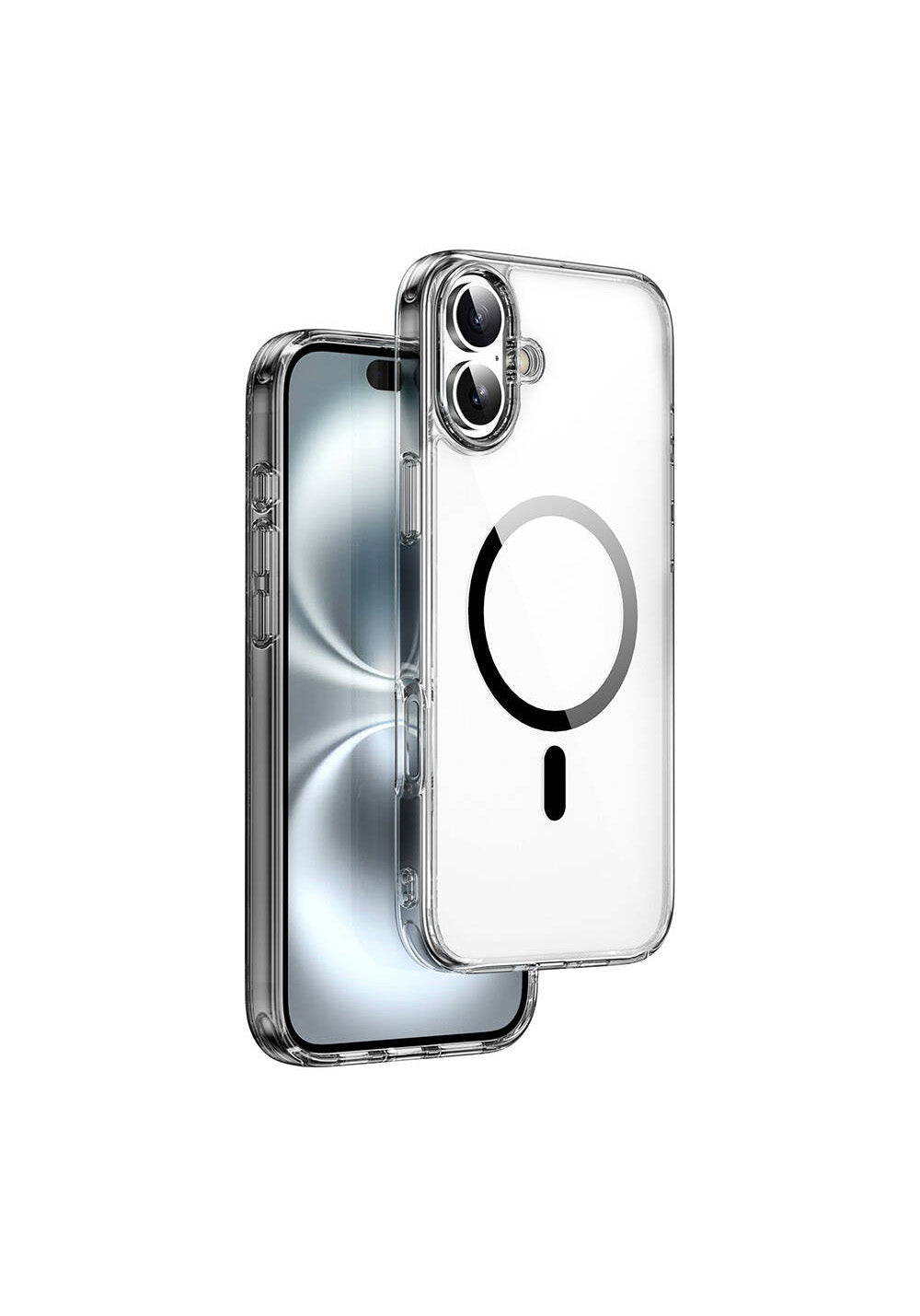 Apple iPhone 16 Kılıf Wiwu MCC-101 iShield Pro Serisi Manyetik Şarj Uyumlu Crystal Sert PC Kapak