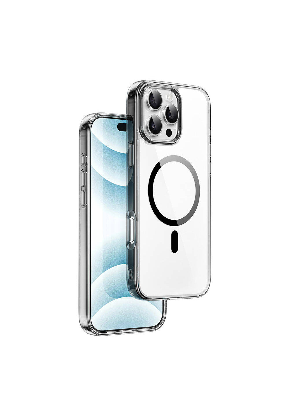 Apple iPhone 16 Pro Max Kılıf Wiwu MCC-101 iShield Pro Serisi Manyetik Şarj Uyumlu Crystal Sert PC Kapak