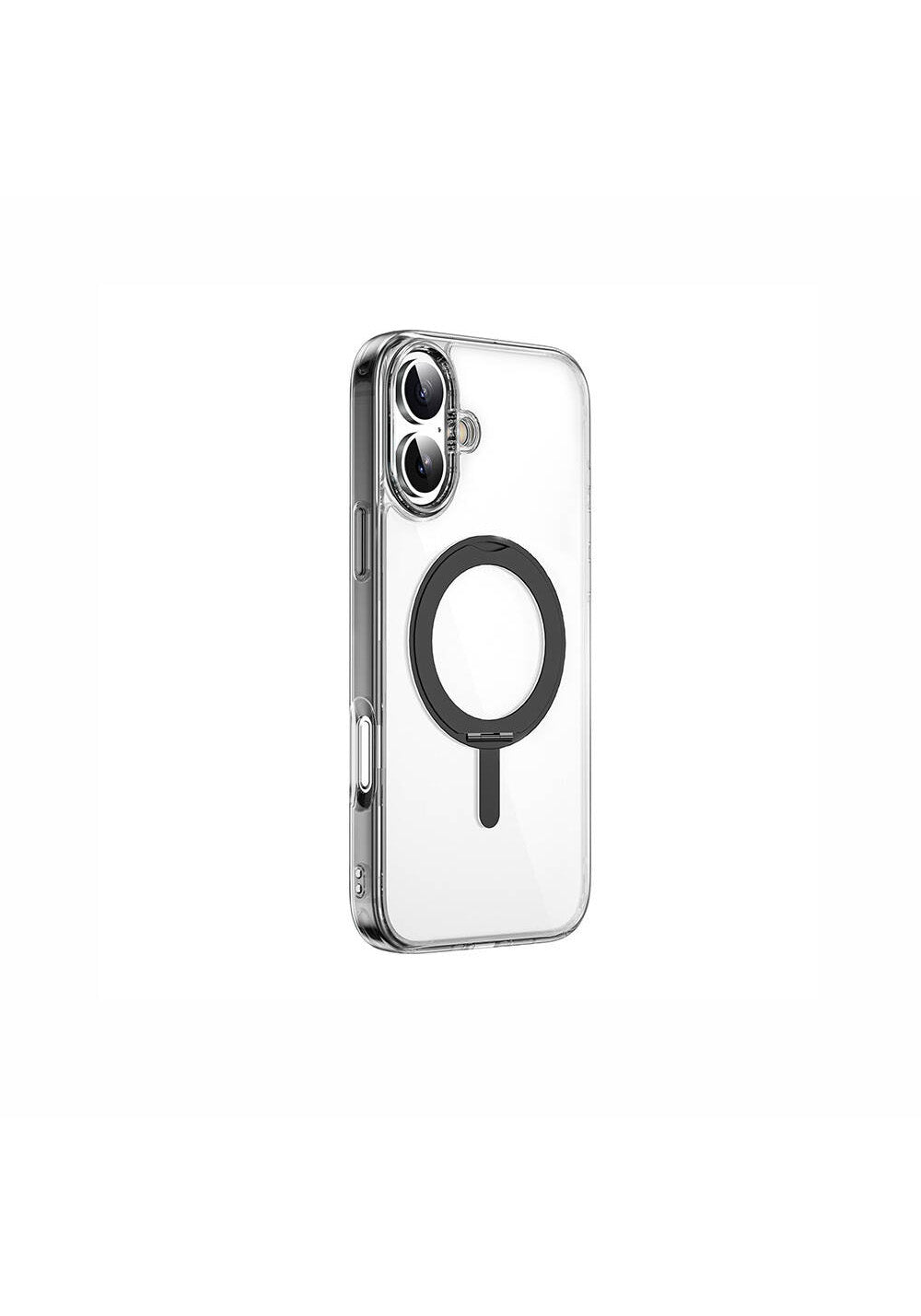 Apple iPhone 16 Kılıf Wiwu MCC-201 iShield Ultra Serisi Manyetik Şarj Uyumlu Standlı Crystal Sert PC Kapak