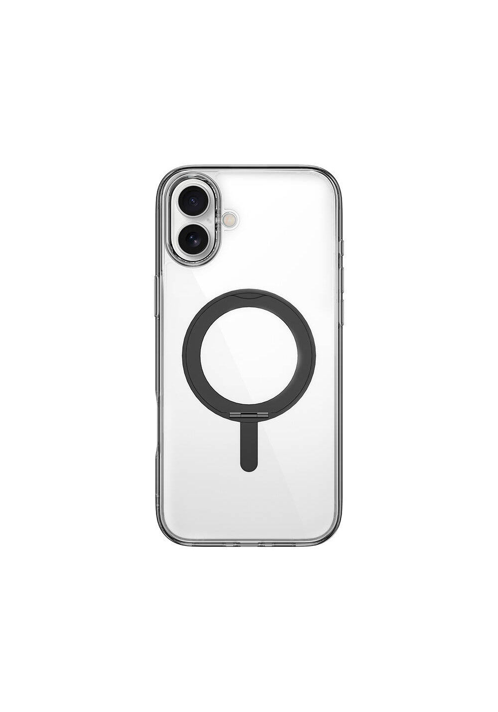 Apple iPhone 16 Kılıf Wiwu MCC-201 iShield Ultra Serisi Manyetik Şarj Uyumlu Standlı Crystal Sert PC Kapak