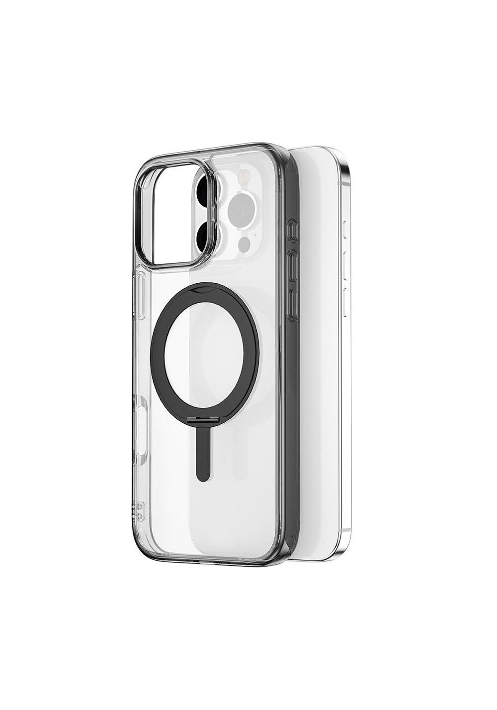 Apple iPhone 16 Pro Kılıf Wiwu MCC-201 iShield Ultra Serisi Manyetik Şarj Uyumlu Standlı Crystal Sert PC Kapak