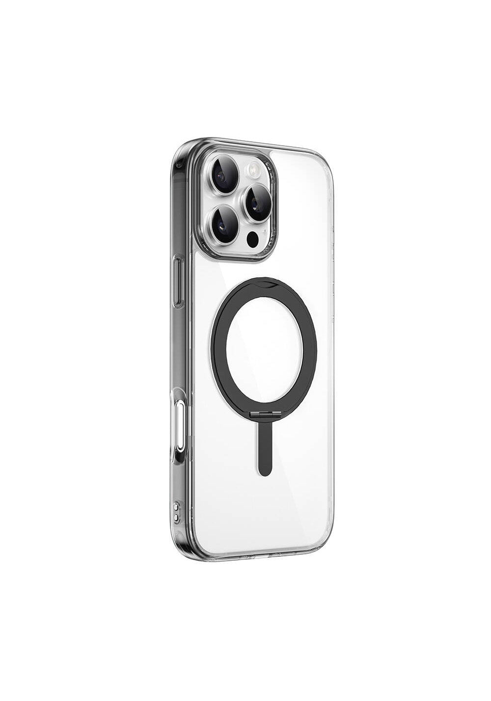 Apple iPhone 16 Pro Max Kılıf Wiwu MCC-201 iShield Ultra Serisi Manyetik Şarj Uyumlu Standlı Crystal Sert PC Kapak