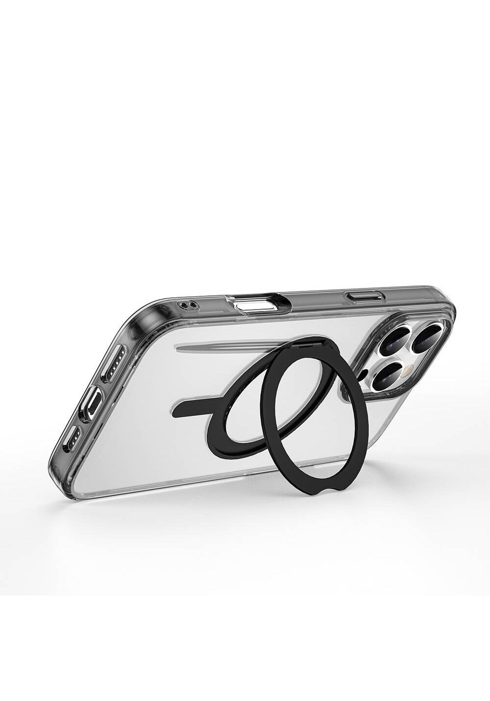 Apple iPhone 16 Pro Max Kılıf Wiwu MCC-201 iShield Ultra Serisi Manyetik Şarj Uyumlu Standlı Crystal Sert PC Kapak