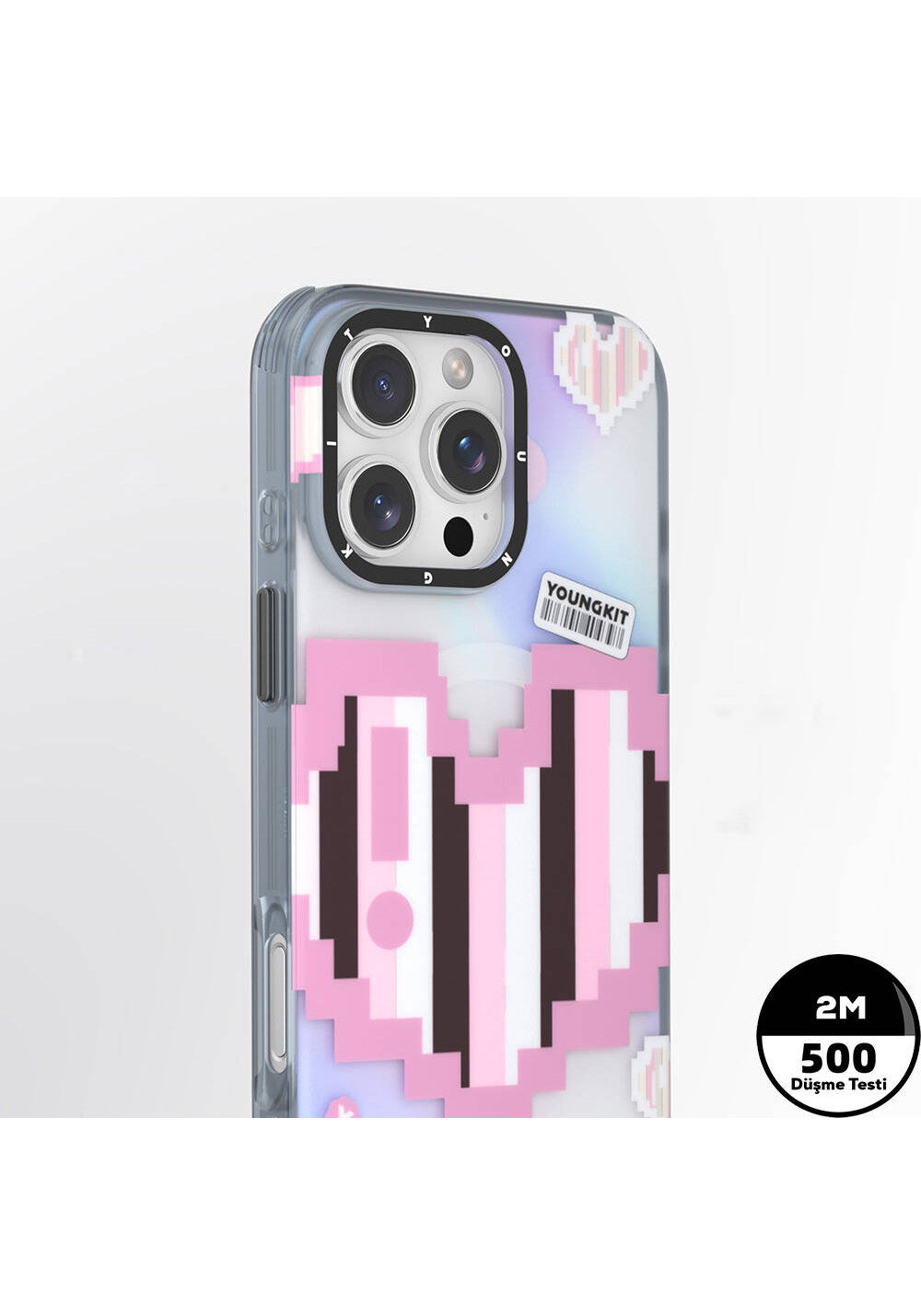 Apple iPhone 16 Pro Max Kılıf Manyetik Şarj Uyumlu Youngkit Love Serisi Kapak