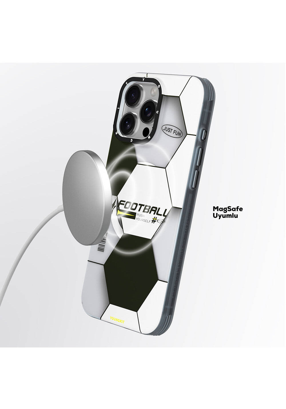 Apple iPhone 16 Pro Max Kılıf Manyetik Şarj Uyumlu Spor Tasarımlı Youngkit Dynamic Serisi Kapak