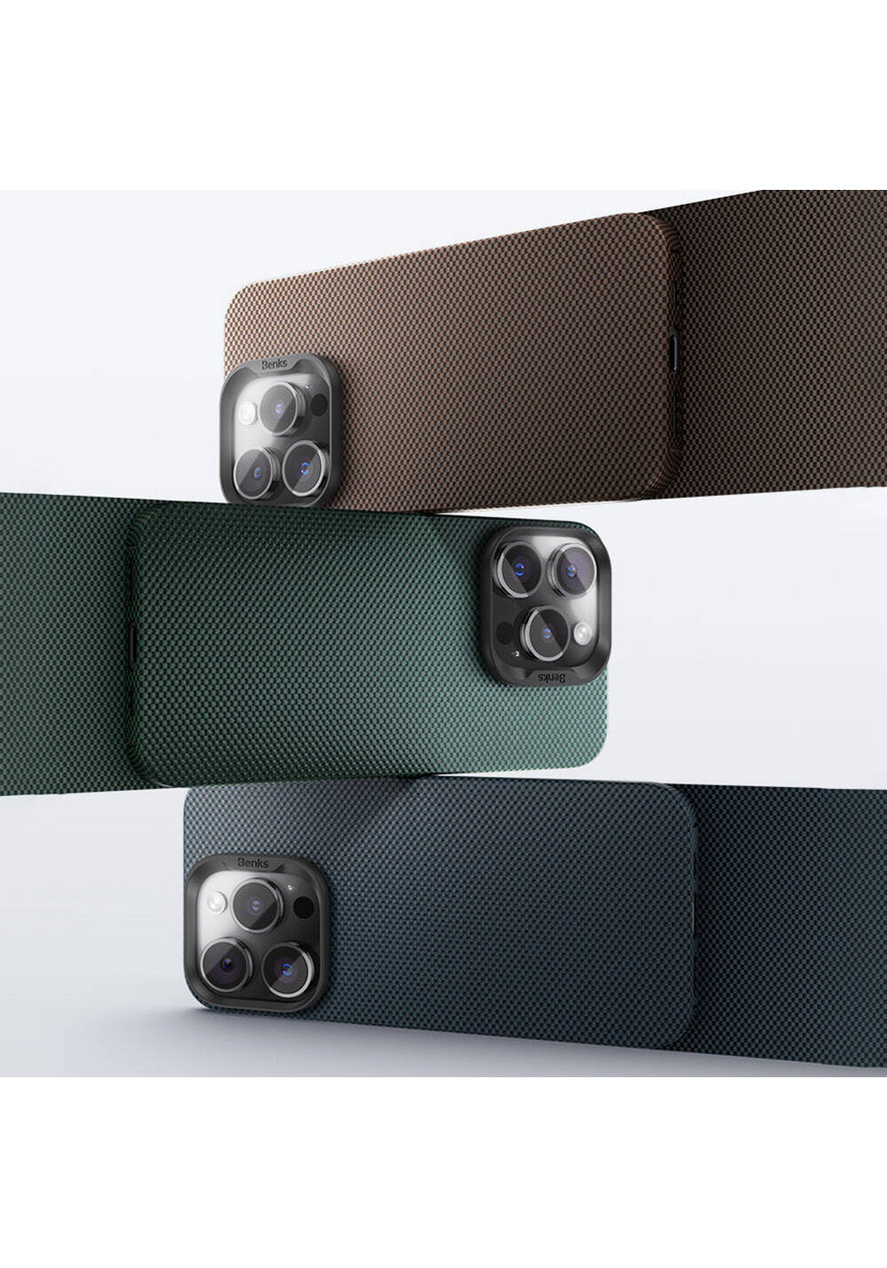 Apple iPhone 16 Pro Max Kılıf Manyetik Şarj Uyumlu Benks ArmorTint Serisi ArmorAir Kevlar Karbon Kapak
