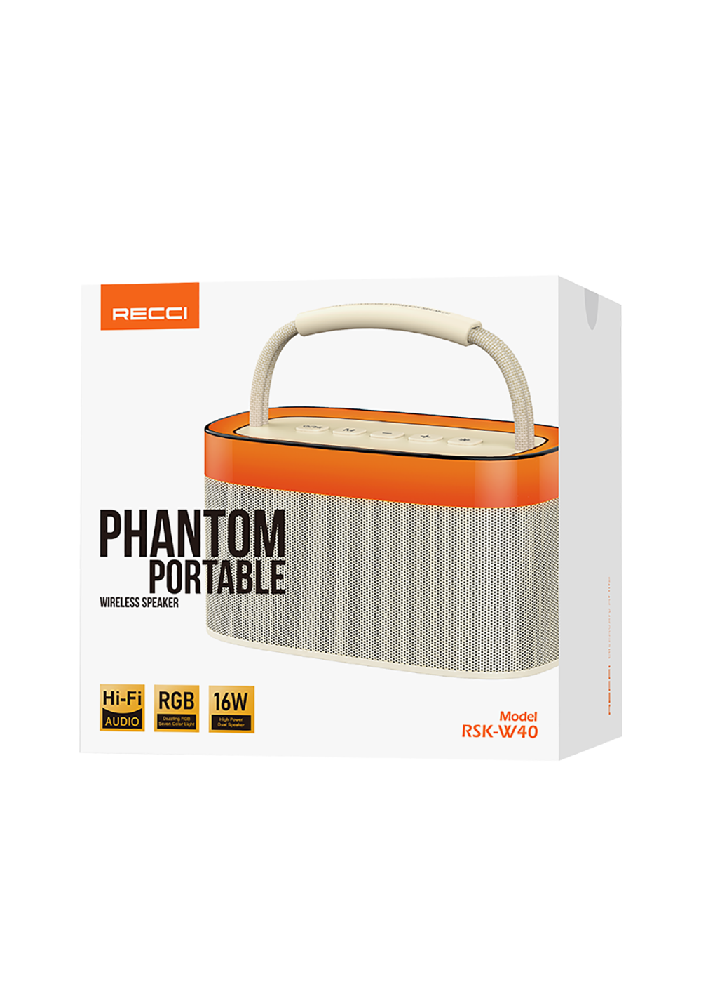 Recci RSK-W40 Phantom Serisi Taşınabilir Kablosuz Bluetooth Hoparlör