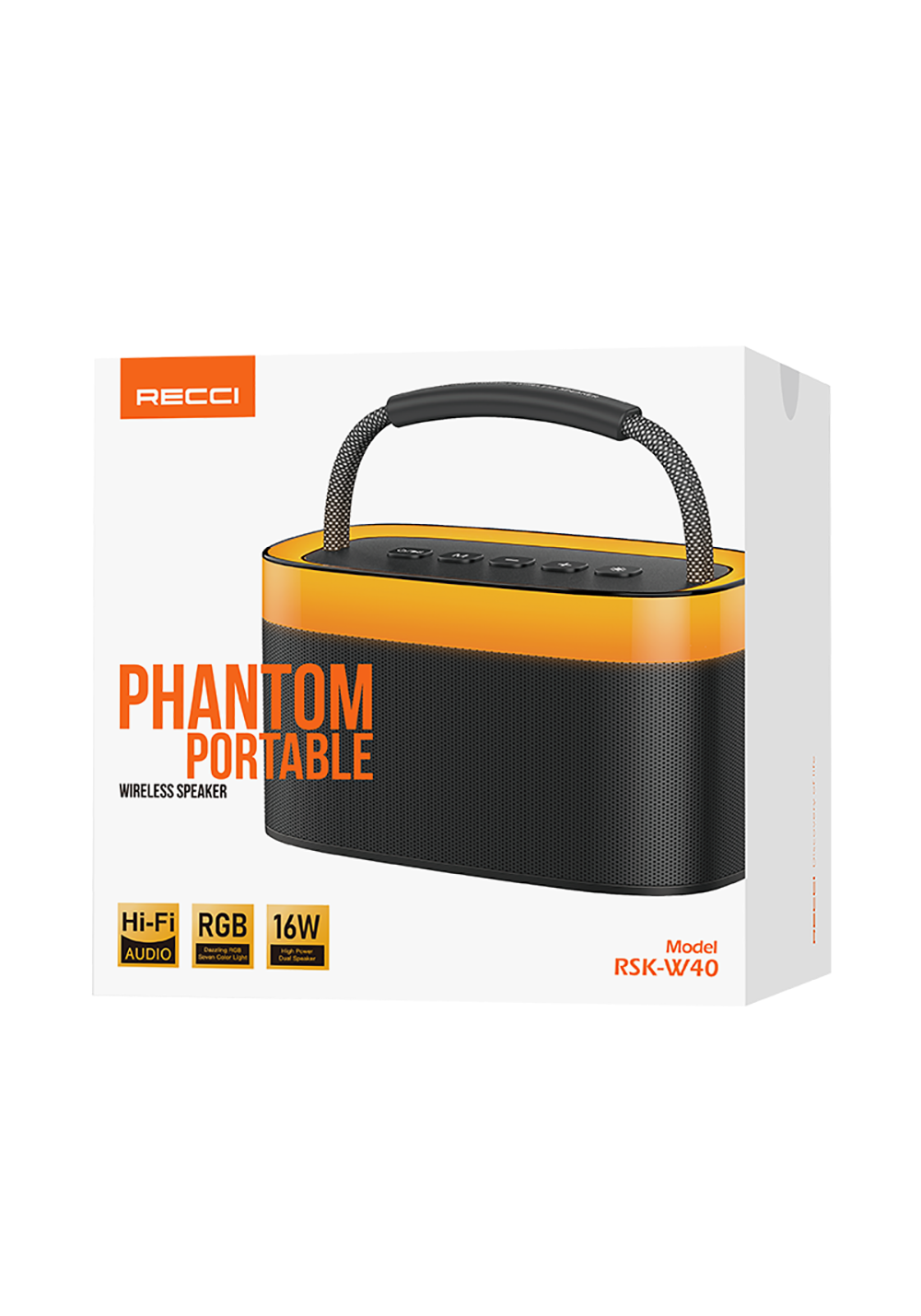 Recci RSK-W40 Phantom Serisi Taşınabilir Kablosuz Bluetooth Hoparlör