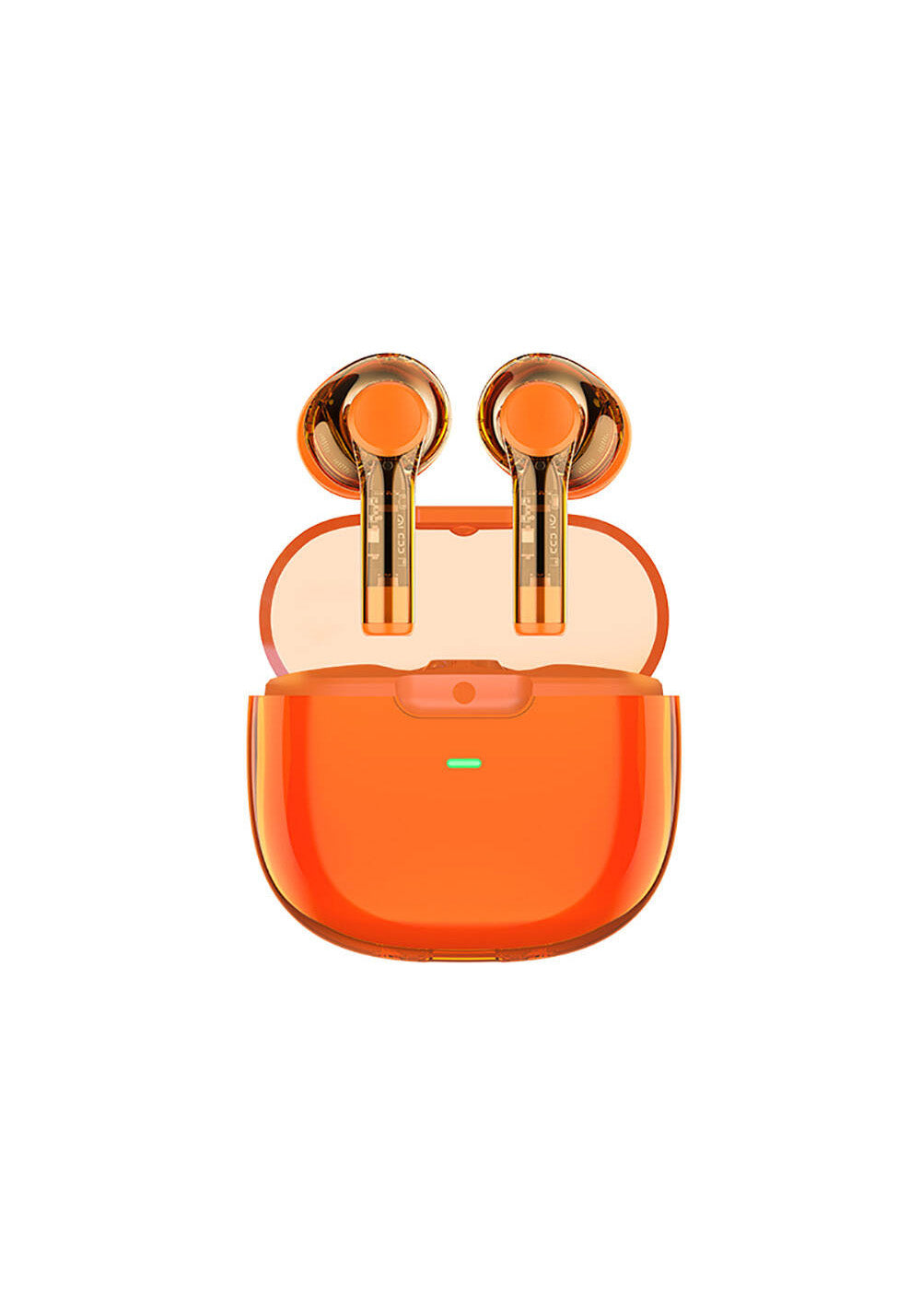 Recci REP-W50 Şeffaf Tasarım Hi-Fi Ses Kaliteli Bluetooth v5.3 Amber Serisi Kulak İçi Kulaklık