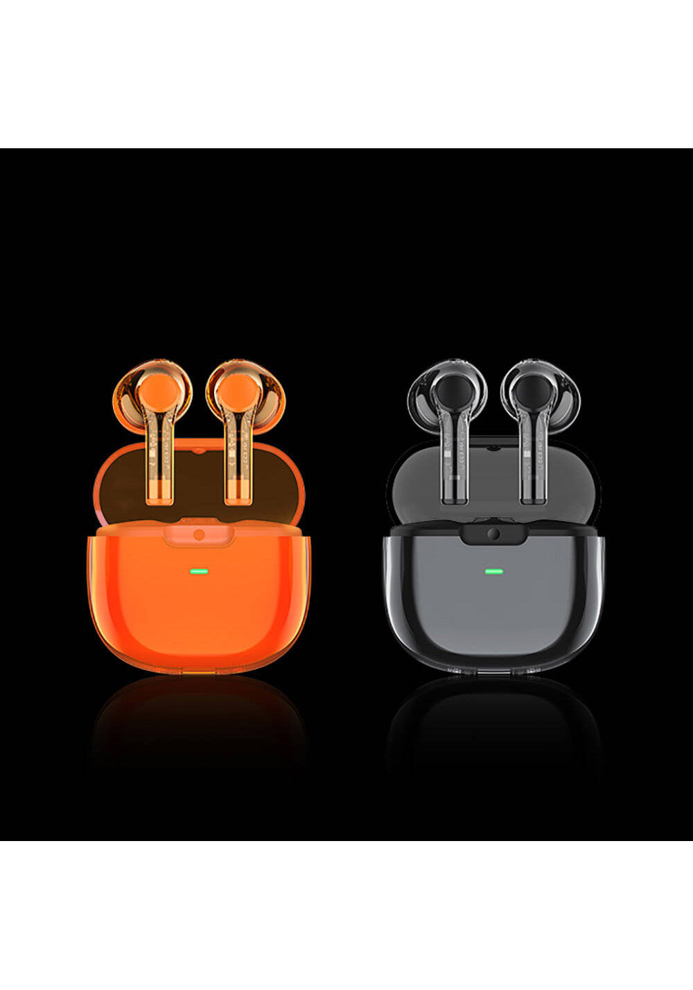 Recci REP-W50 Şeffaf Tasarım Hi-Fi Ses Kaliteli Bluetooth v5.3 Amber Serisi Kulak İçi Kulaklık