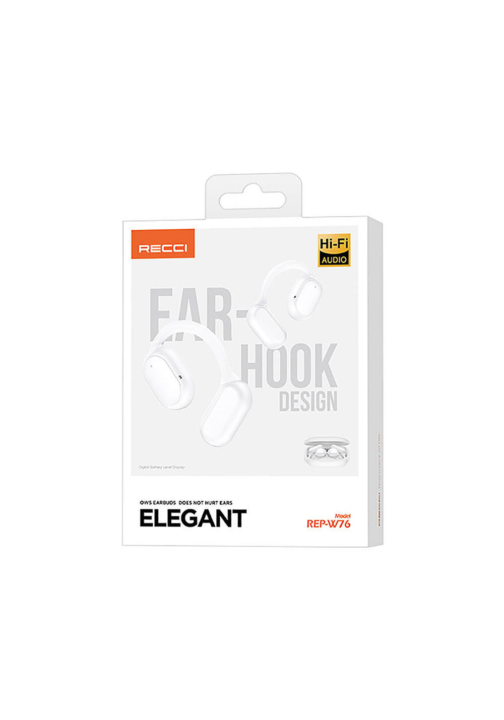Recci REP-W76 OWS Wireless Hi-Fi Ses Kaliteli Dijital Led Göstergeli Bluetooth v5.3 Elegant Serisi Kulak İçi Kulaklık