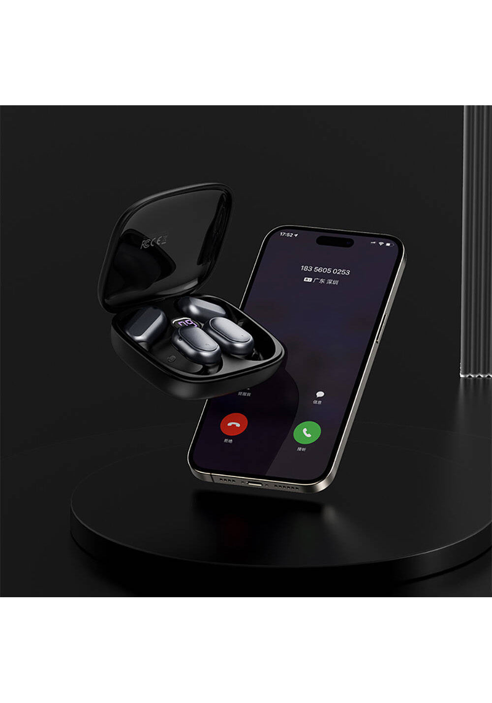 Recci REP-W76 OWS Wireless Hi-Fi Ses Kaliteli Dijital Led Göstergeli Bluetooth v5.3 Elegant Serisi Kulak İçi Kulaklık