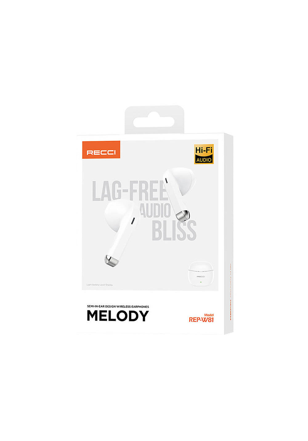 Recci REP-W81 Melody Serisi Hi-Fi Ses Kaliteli TWS Kulak İçi Bluetooth v5.3 Kulaklık
