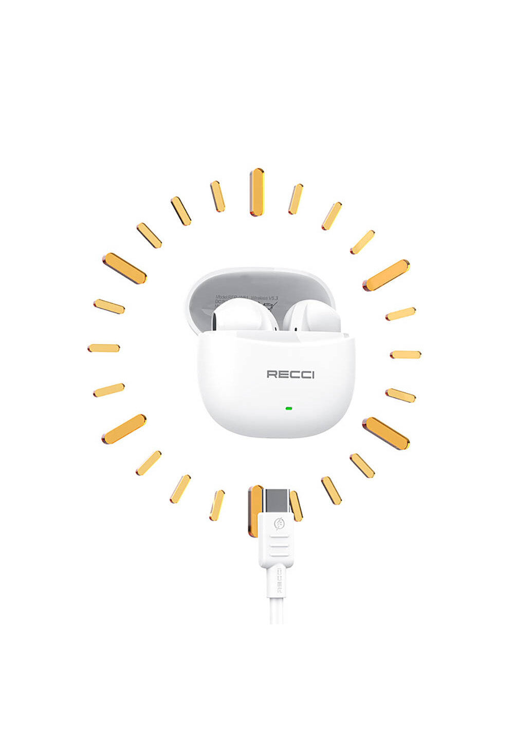 Recci REP-W81 Melody Serisi Hi-Fi Ses Kaliteli TWS Kulak İçi Bluetooth v5.3 Kulaklık