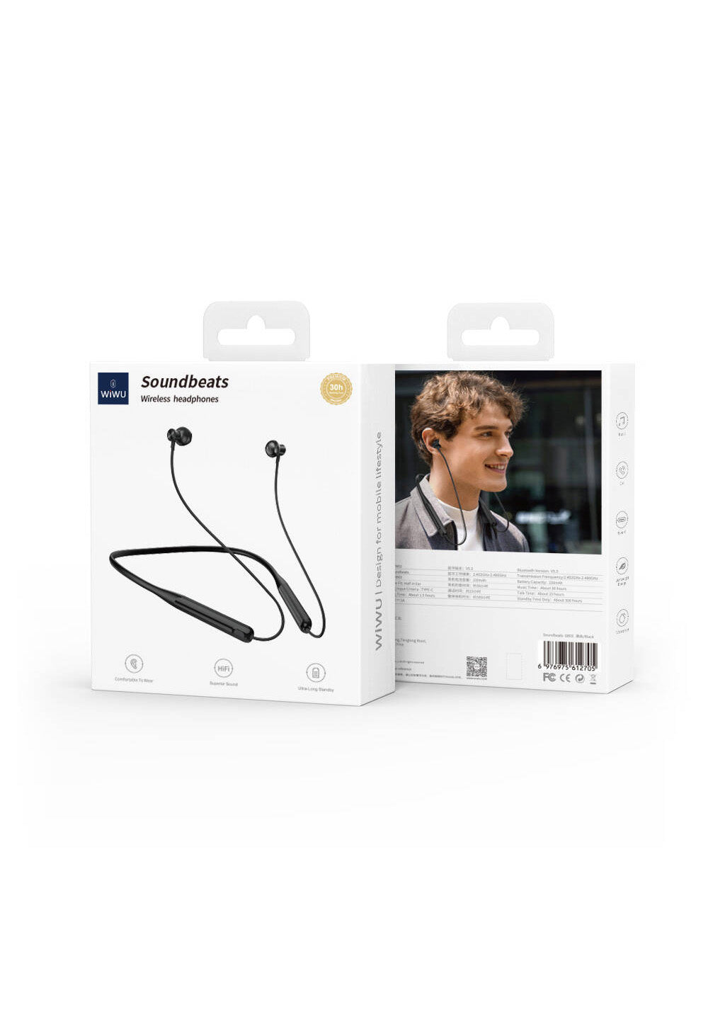 Wiwu GB03 Soundbeast Boyun Askılı Kulak İçi Bluetooth Kulaklık v.5.3