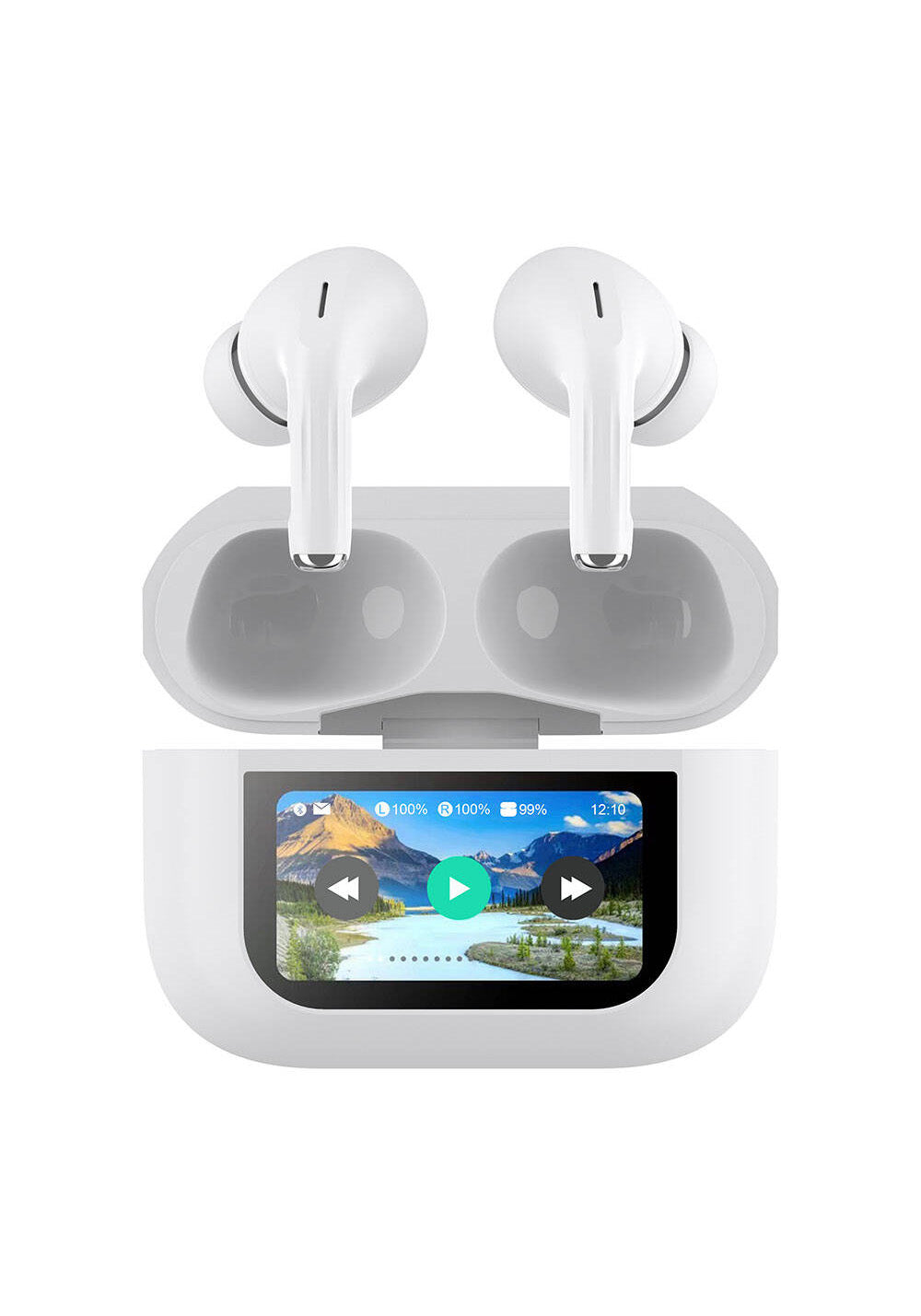 Lapas BTK-ZR76 ANC Özellikli Dokunmatik LCD Ekranlı TWS Kulak İçi Bluetooth v5.4 Kulaklık