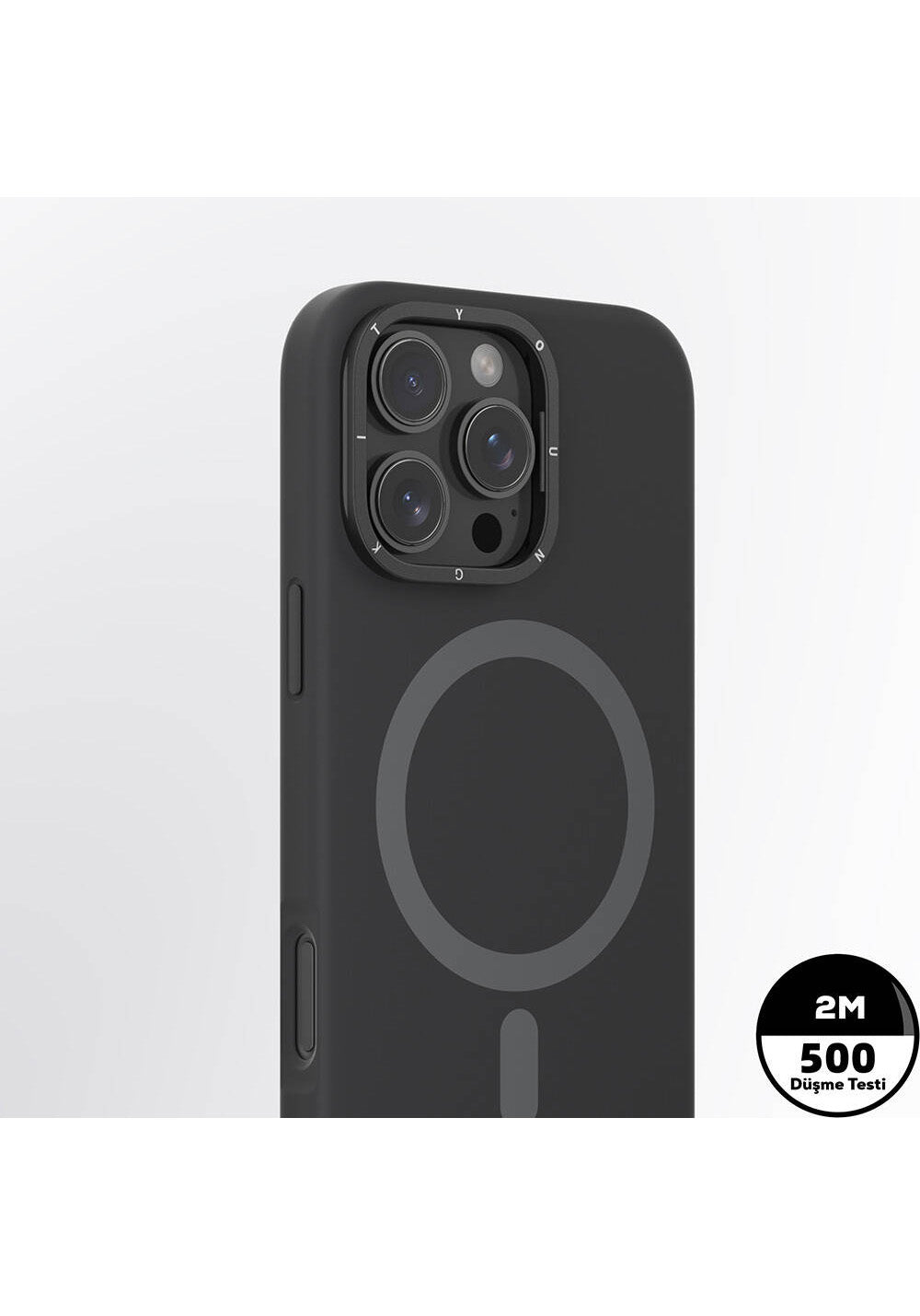 Apple iPhone 16 Pro Kılıf Manyetik Şarj Uyumlu Kamera Standlı Youngkit Bitty Cream Kapak