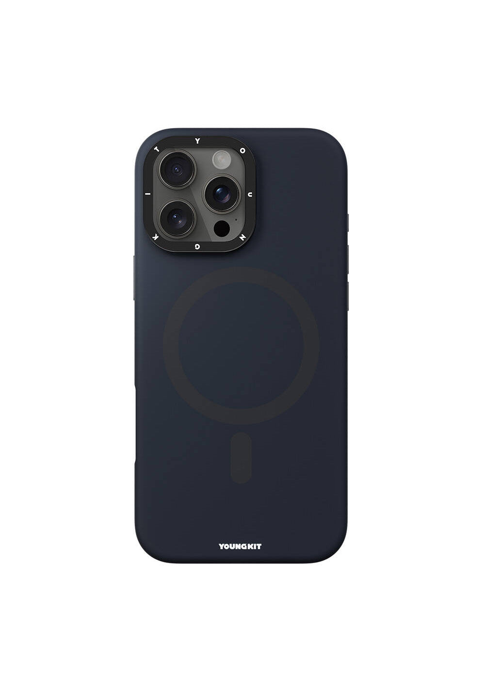 Apple iPhone 16 Pro Max Kılıf Manyetik Şarj Uyumlu Kamera Standlı Youngkit Bitty Cream Kapak