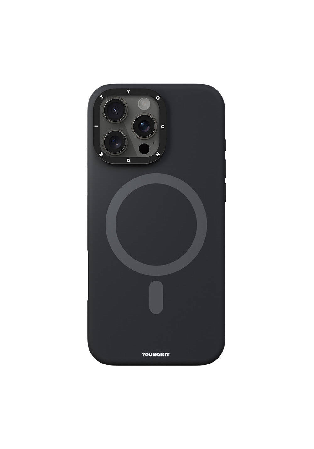 Apple iPhone 16 Pro Max Kılıf Manyetik Şarj Uyumlu Kamera Standlı Youngkit Bitty Cream Kapak
