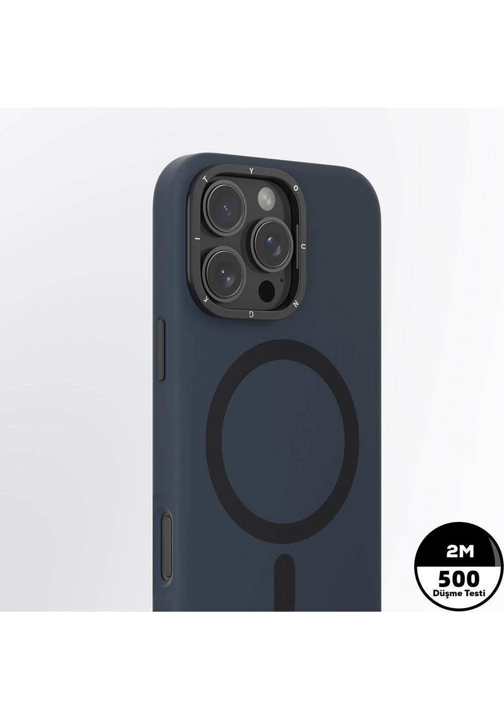 Apple iPhone 16 Pro Max Kılıf Manyetik Şarj Uyumlu Kamera Standlı Youngkit Bitty Cream Kapak