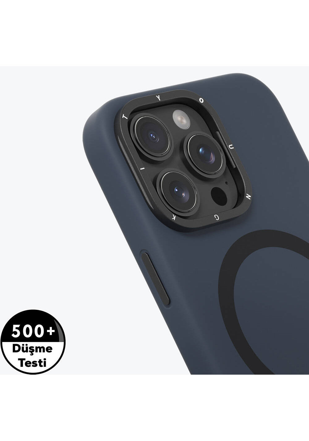 Apple iPhone 16 Pro Max Kılıf Manyetik Şarj Uyumlu Kamera Standlı Youngkit Bitty Cream Kapak