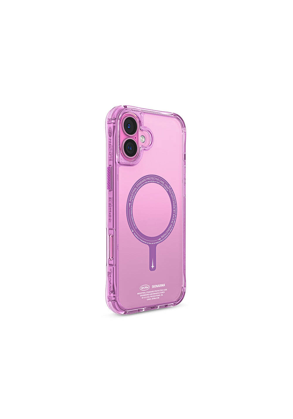 Apple iPhone 16 Kılıf Manyetik Şarj Uyumlu Şeffaf Airbag Tasarımlı Skinarma Saido Kapak