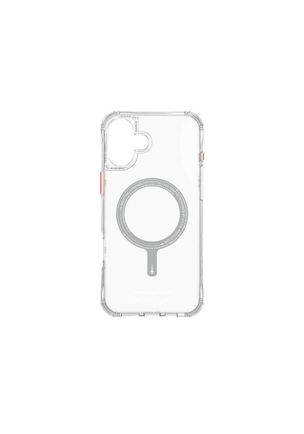 Apple iPhone 16 Kılıf Manyetik Şarj Uyumlu Şeffaf Airbag Tasarımlı Skinarma Saido Kapak
