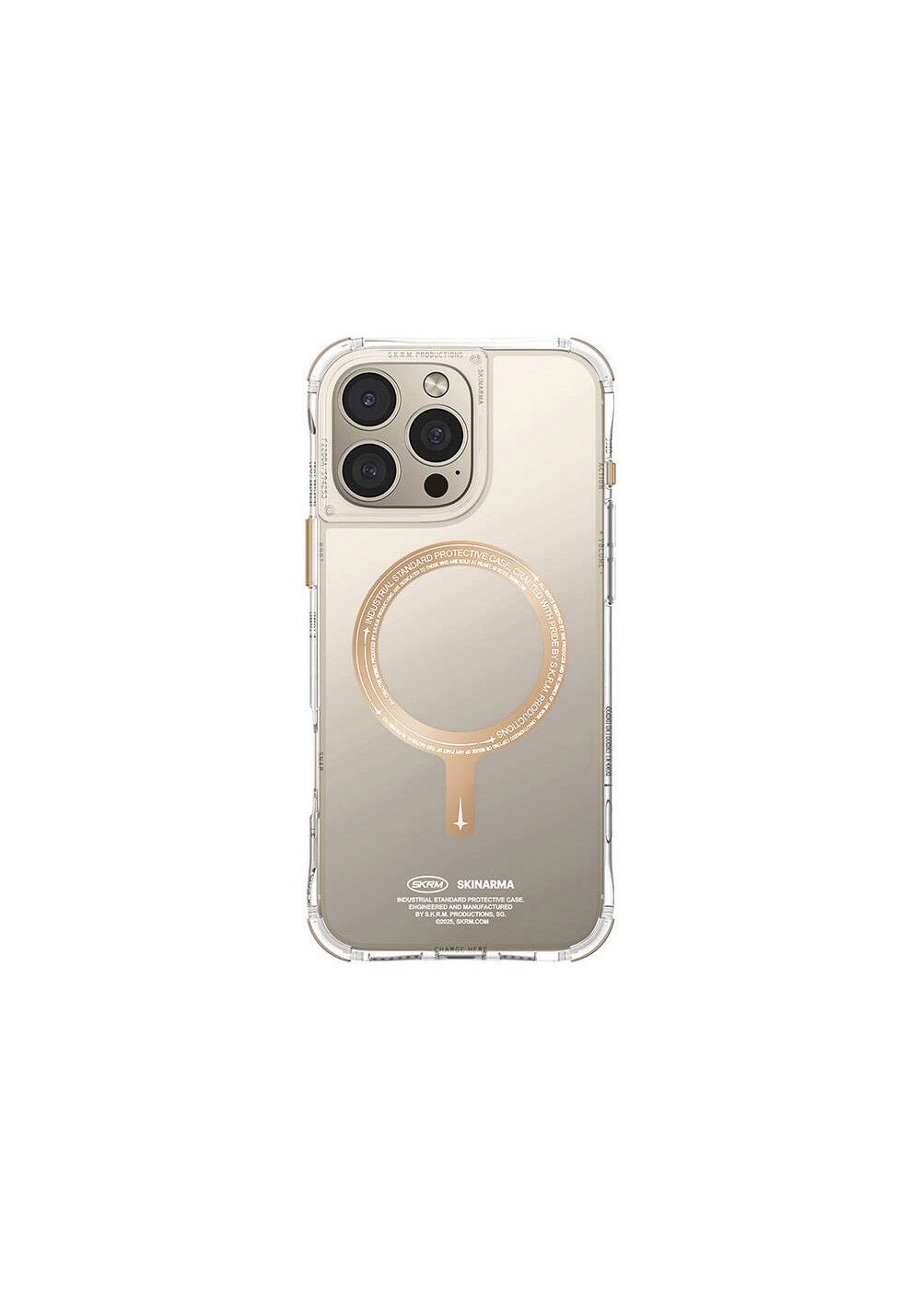 Apple iPhone 16 Pro Kılıf Manyetik Şarj Uyumlu Şeffaf Airbag Tasarımlı Skinarma Saido Prime Kapak
