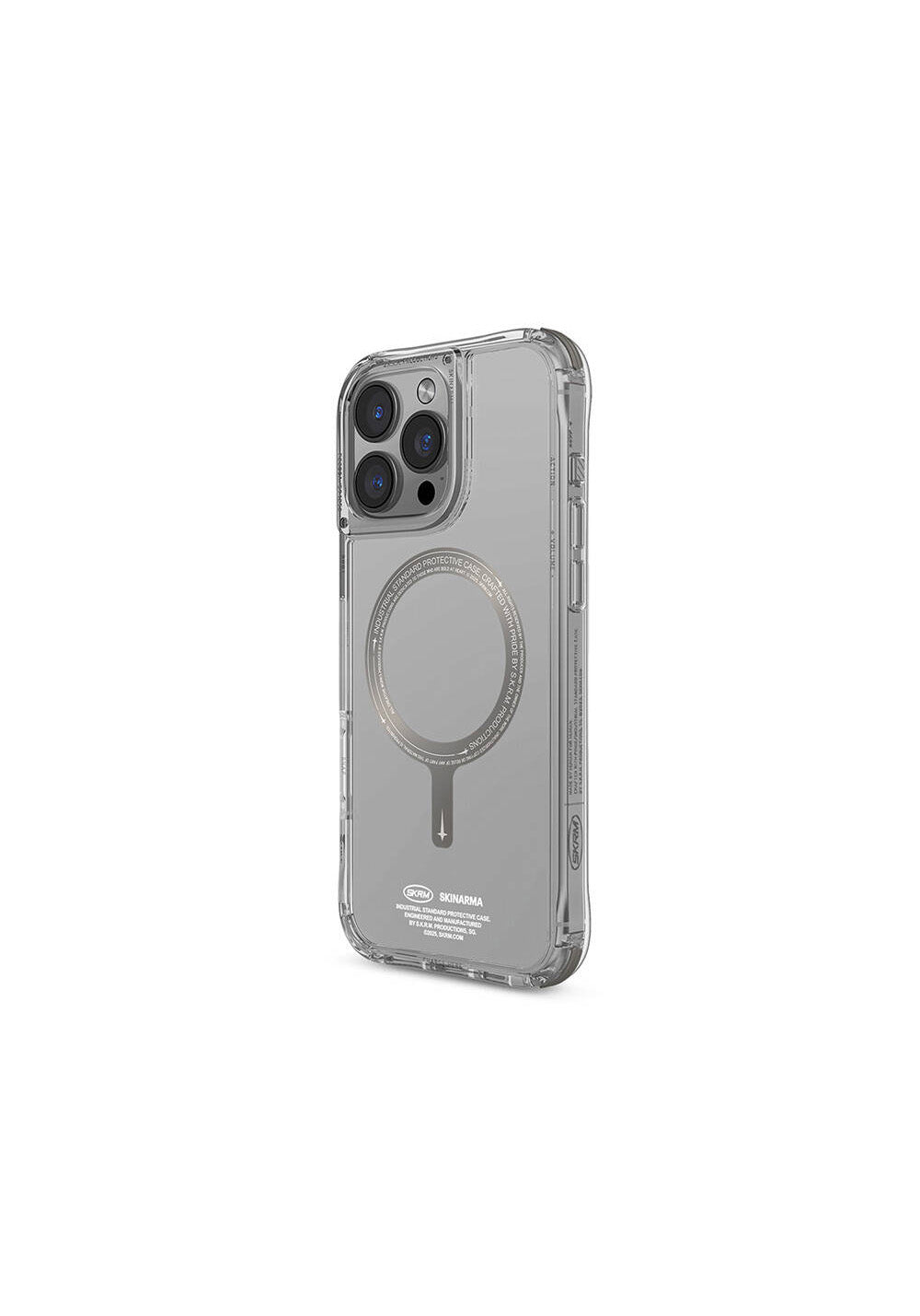 Apple iPhone 16 Pro Max Kılıf Manyetik Şarj Uyumlu Airbagli Şeffaf SkinArma Saido Prime Kapak