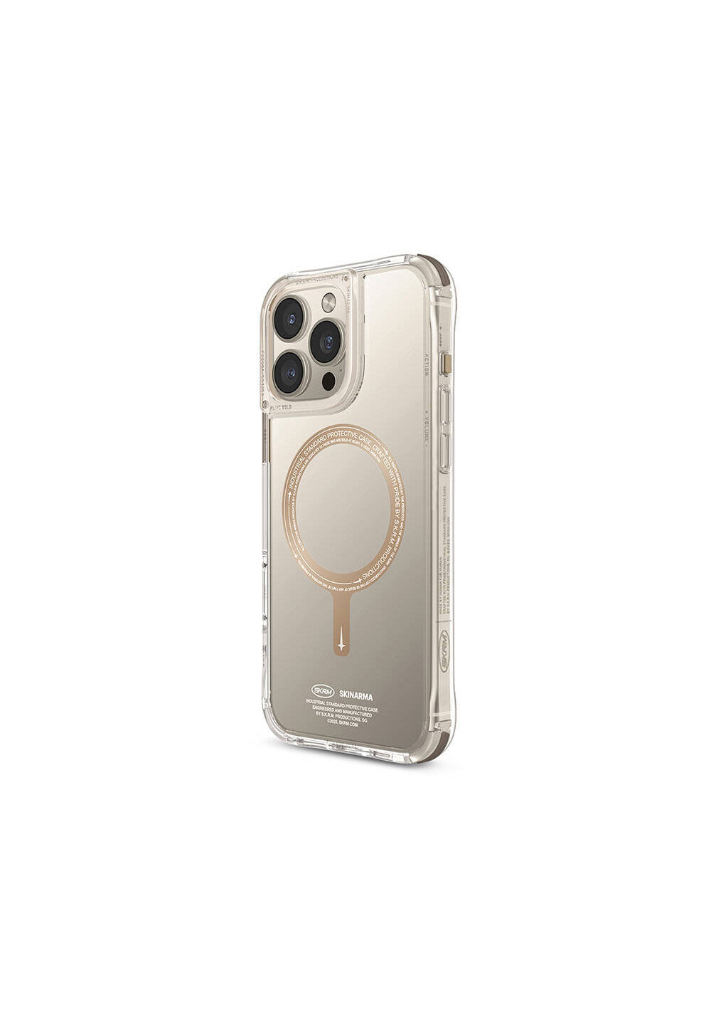 Apple iPhone 16 Pro Max Kılıf Manyetik Şarj Uyumlu Airbagli Şeffaf SkinArma Saido Prime Kapak